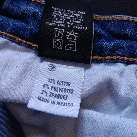 Big Star Brigette Slim Straight Jeans Womens 26L Blue Excellent Hemmed Stretch - Picture 7 of 14